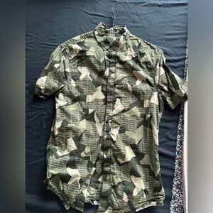 New Armani Exchange shirt in Olive Green color.